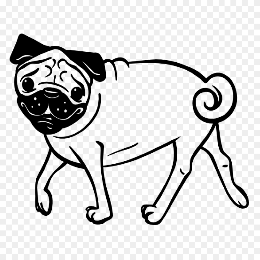 Crazy Pug Sticker