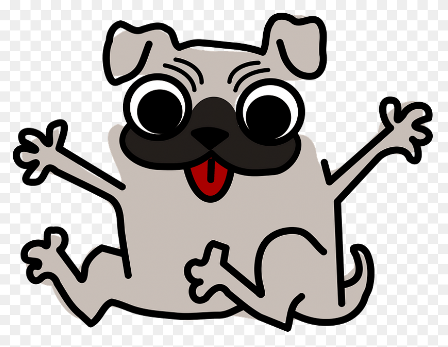 Crazy Pug Sticker