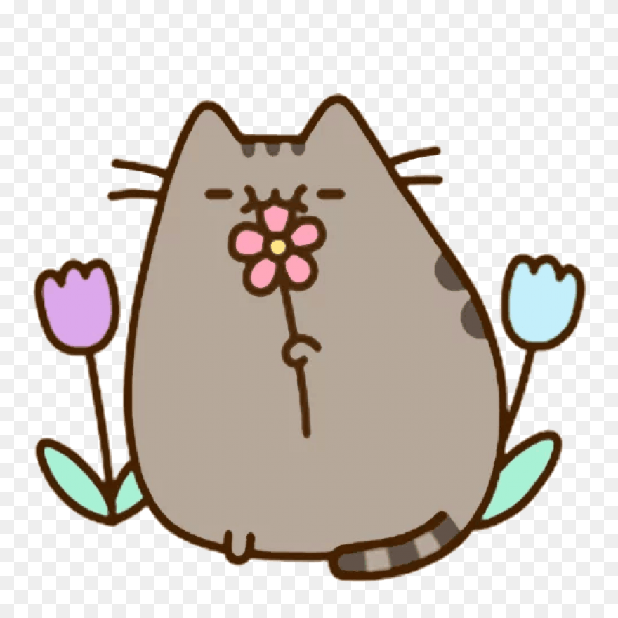 Pusheen Eating Pizza Pie Sticker | 