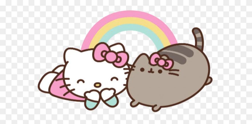 Pusheen Eating Pizza Pie Sticker | 