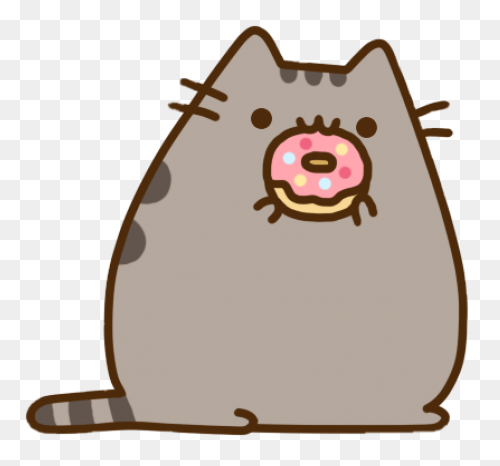 Pusheen Eating Pizza Pie Sticker | 