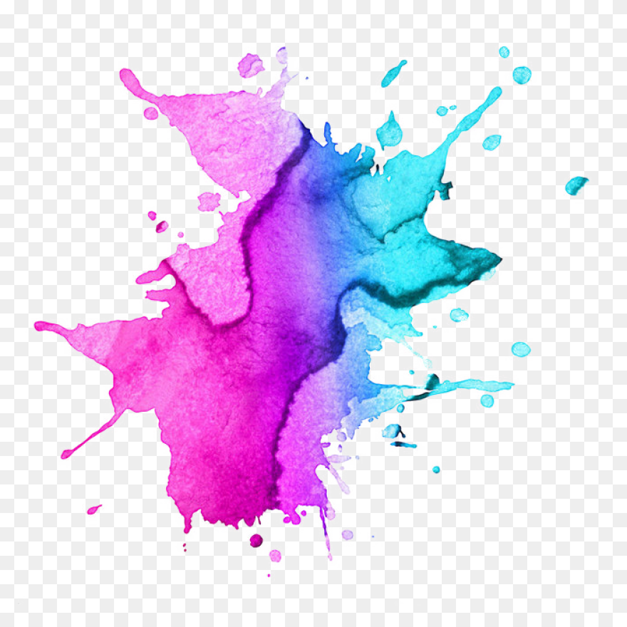 24 Purple Watercolor Brush Stroke (