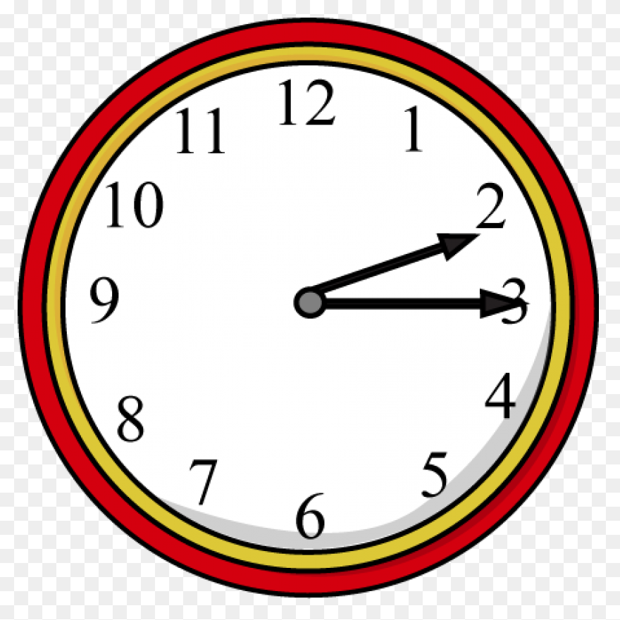 Quarter To The Hour Clock Face Clip