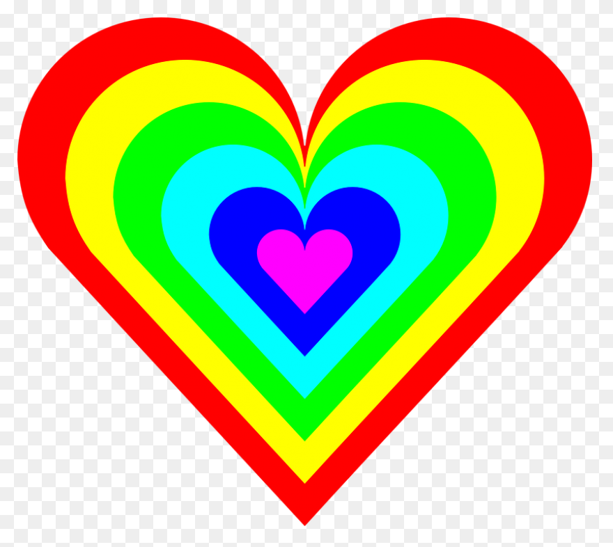 Rainbow Heart Bubble Pop Fidget Toy