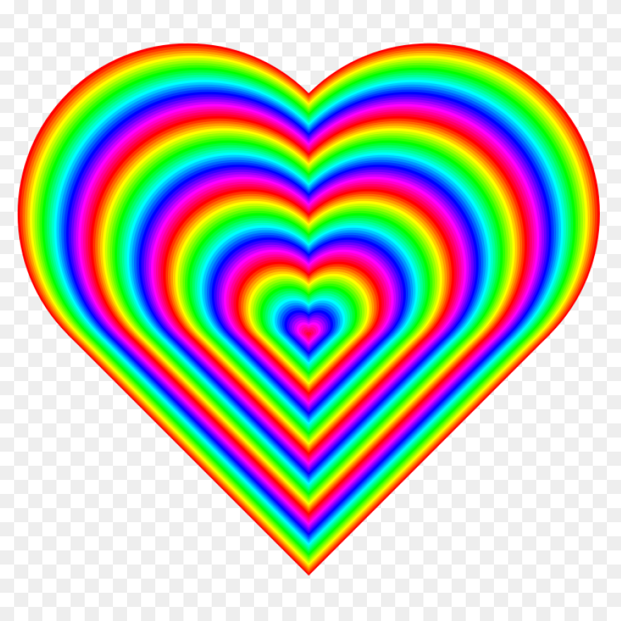 Rainbow Heart Bubble Pop Fidget Toy