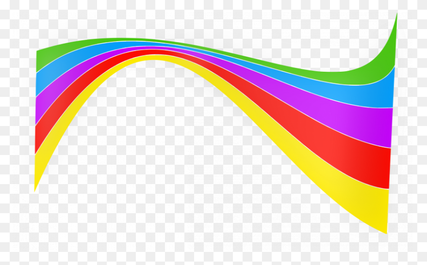 Download Rainbow Clipart Clear Background - Rainbow Line