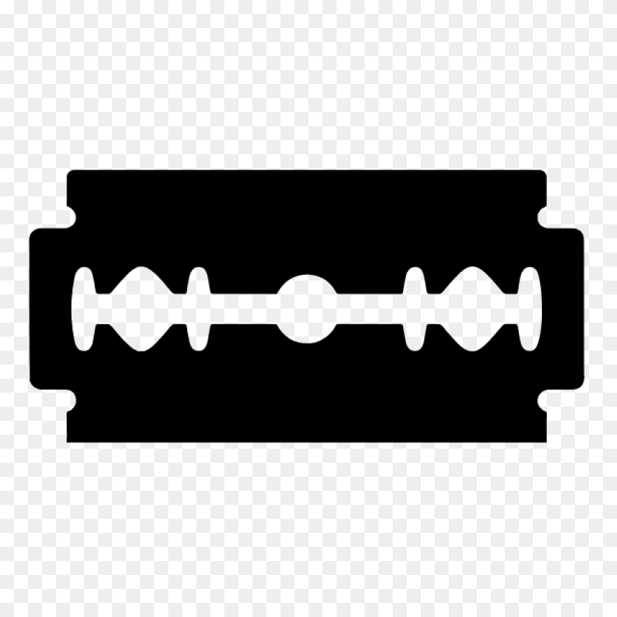 Double Edged Razor Blade Silhouette - Razor Blade