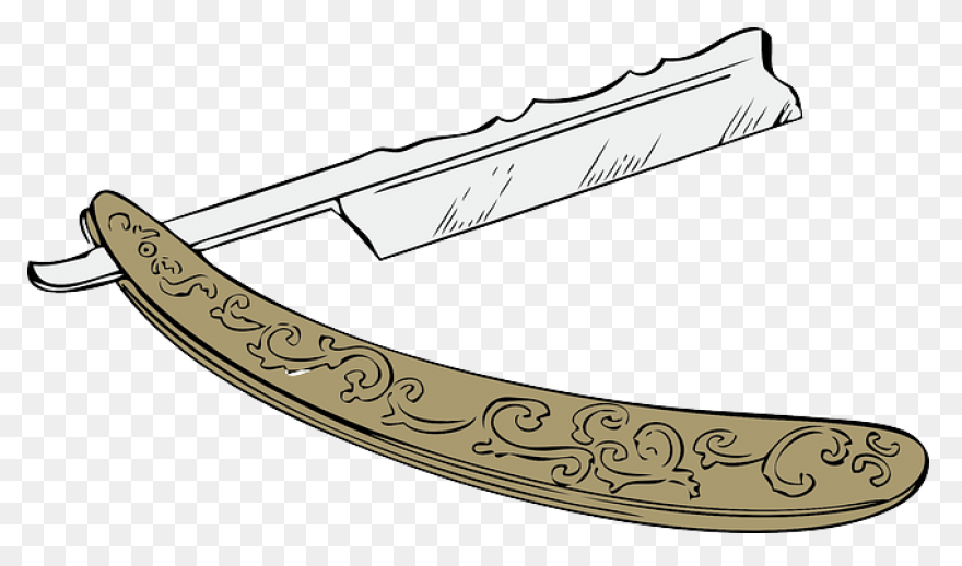 Double Edged Razor Blade Silhouette
