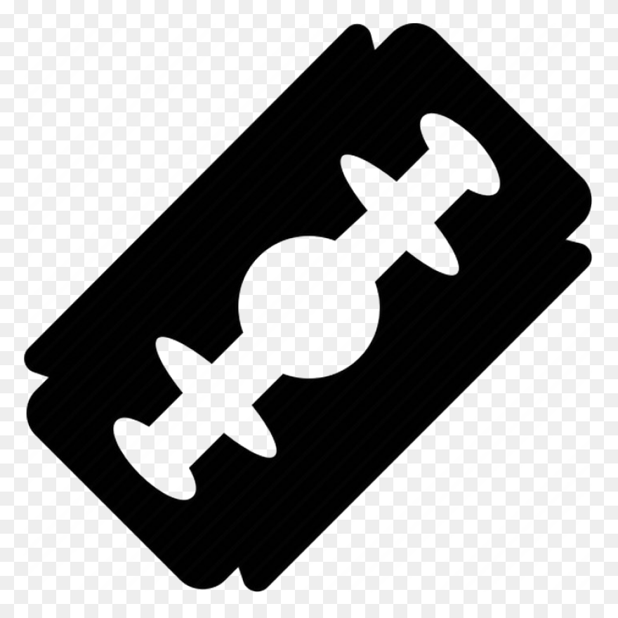Double Edged Razor Blade Silhouette