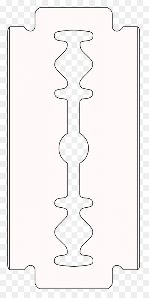 Double Edged Razor Blade Silhouette