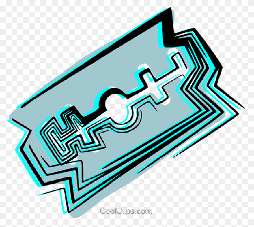 Double Edged Razor Blade Silhouette