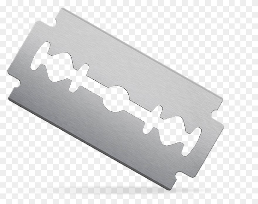 Double Edged Razor Blade Silhouette