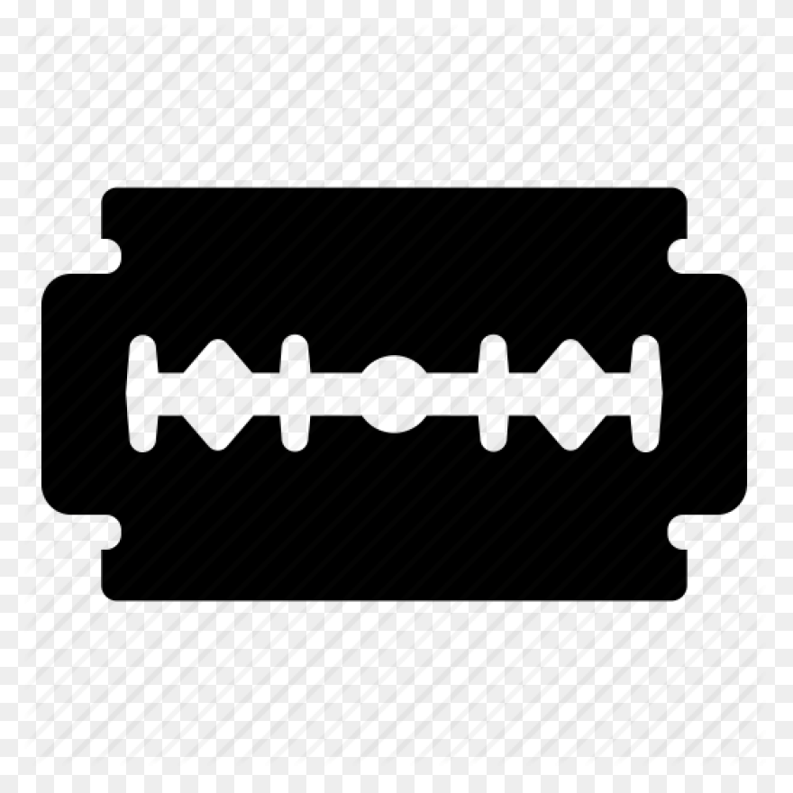 Double Edged Razor Blade Silhouette