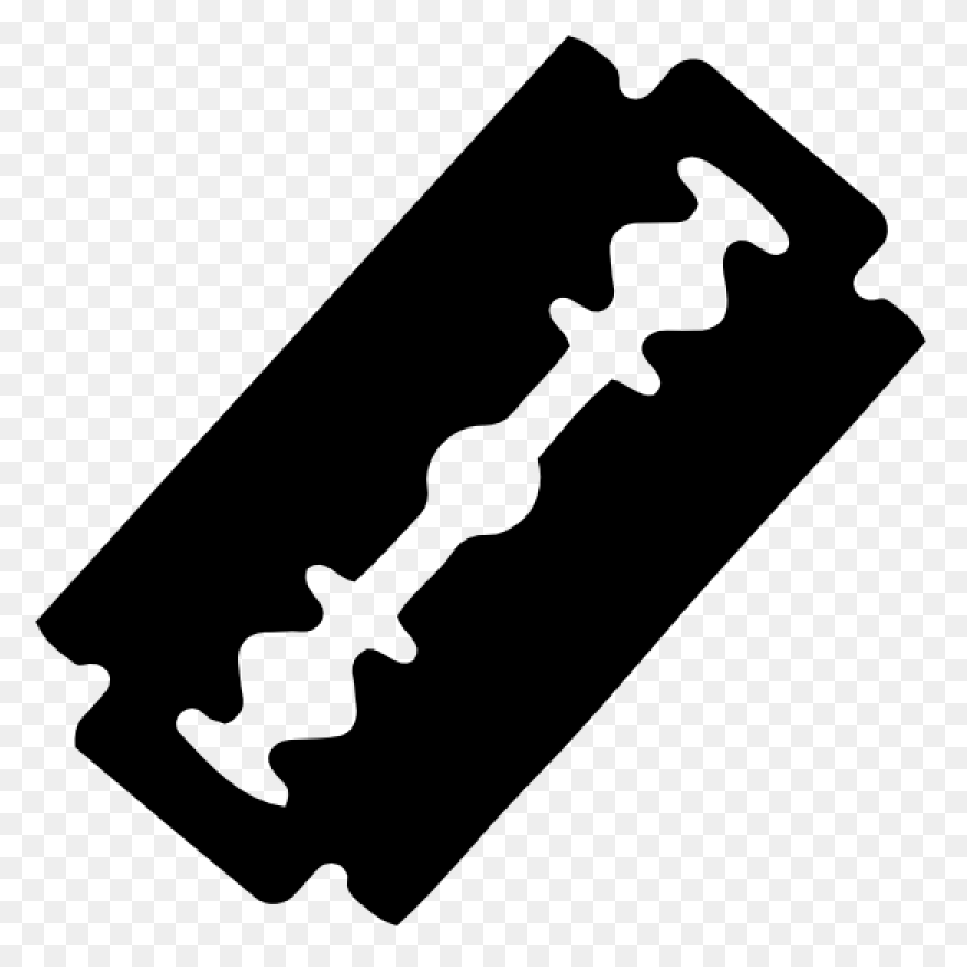 Double Edged Razor Blade Silhouette