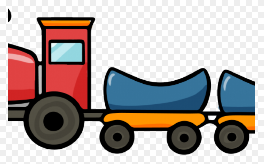 Cartoon Train Tracks Train With Rai
