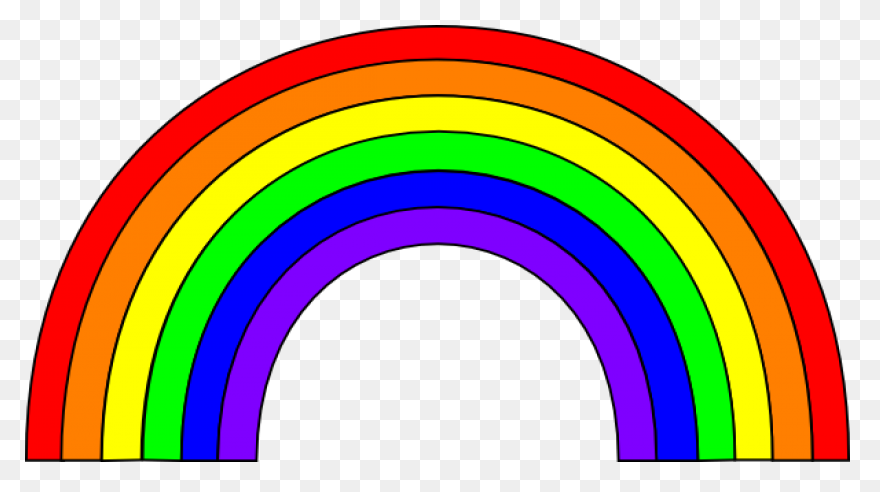 Rainbow With Clouds Clip Art | Rain