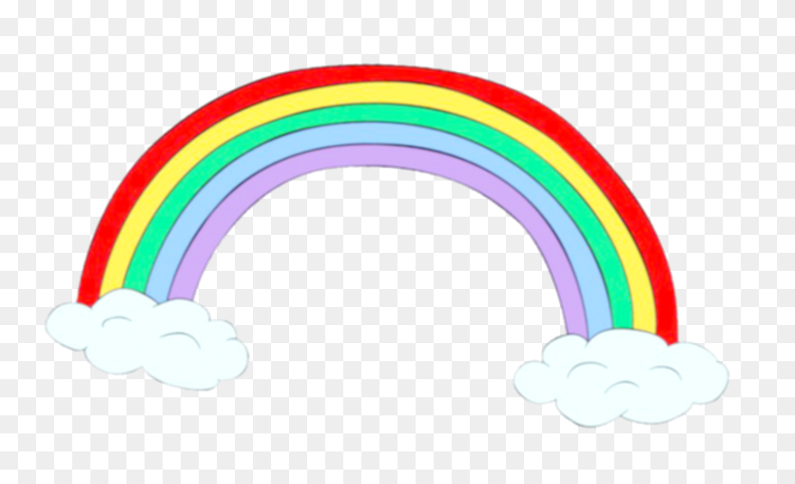 Rainbow With Clouds Clip Art | Rain