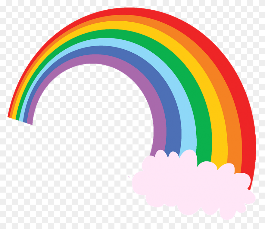 Rainbow With Clouds Clip Art | Rain