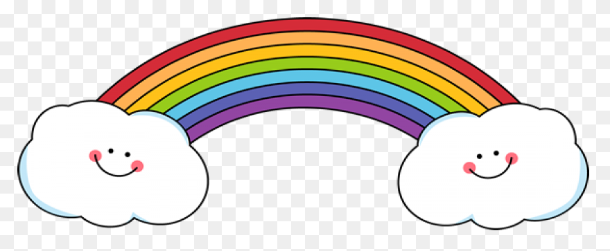 Rainbow With Clouds Clip Art | Rain
