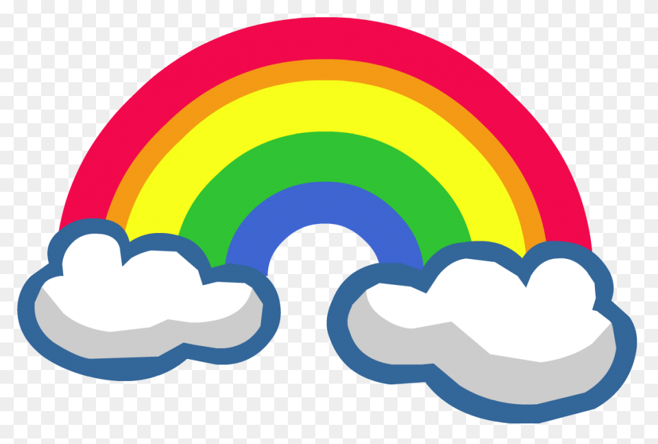 Rainbow With Clouds Clip Art | Rain