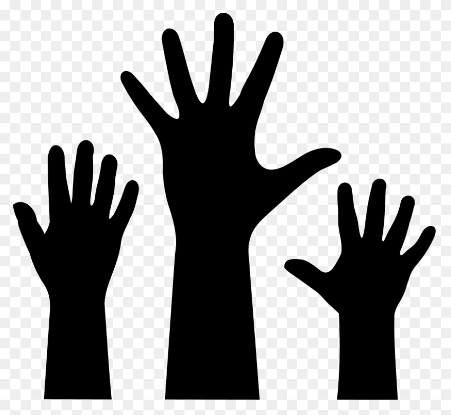 Finger Hand Clip Art - Hands Raised