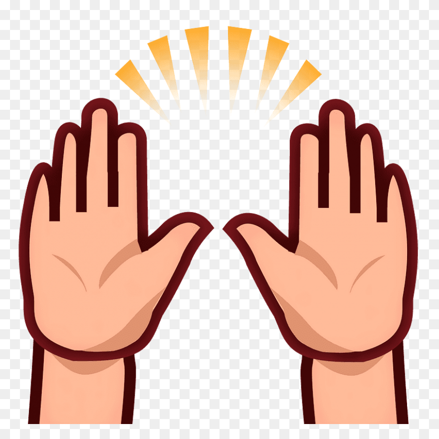 Finger Hand Clip Art - Hands Raised