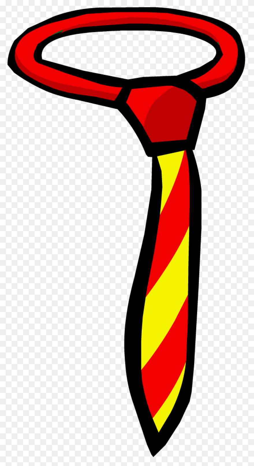 Striped Tie | Club Penguin - Red Tie