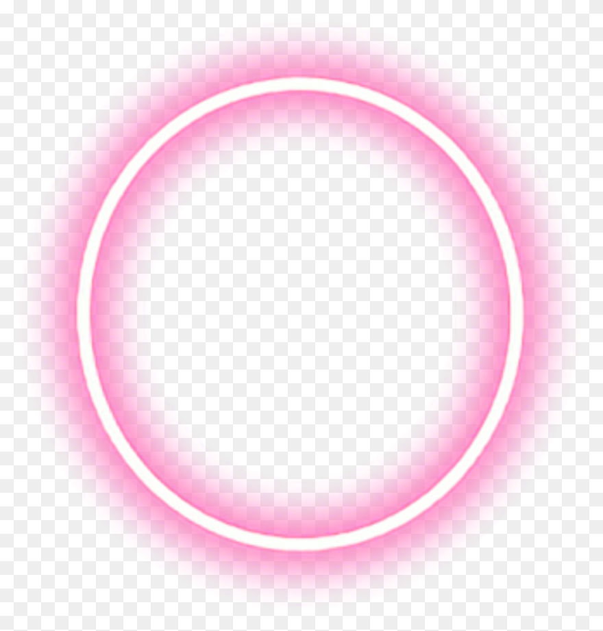  Neon Circle & Png - Red Glow