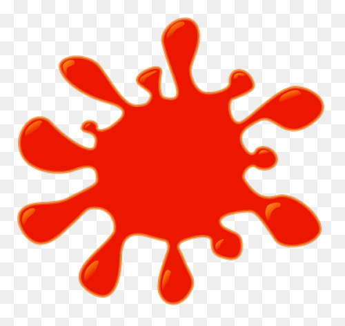 Free Red Paint Splatter Transparent