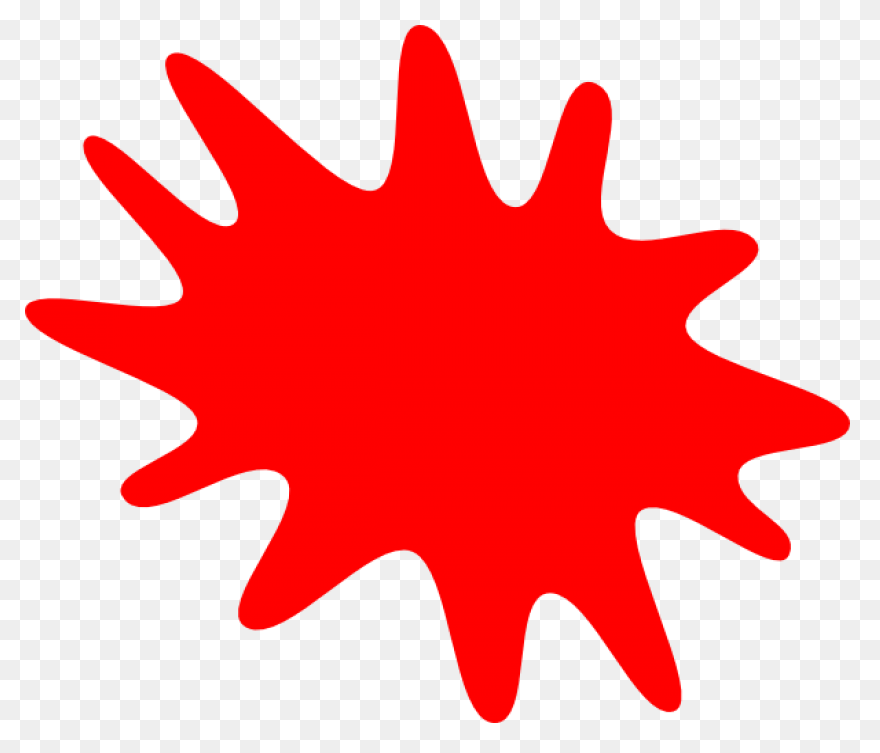 Free Red Paint Splatter Transparent