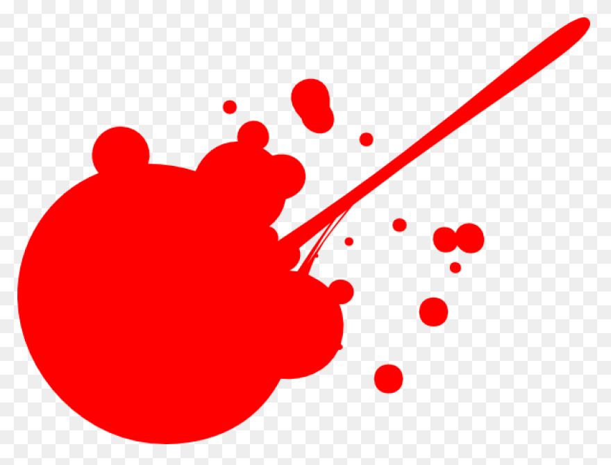Free Red Paint Splatter Transparent