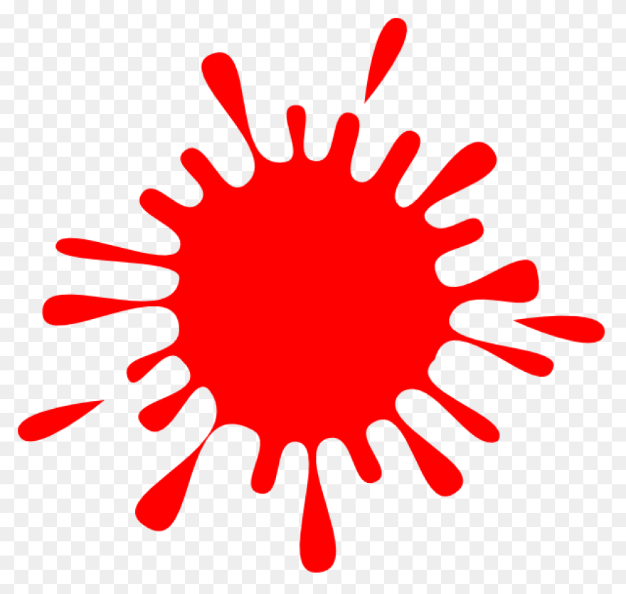 Free Red Paint Splatter Transparent