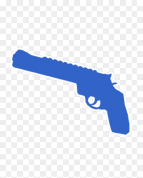 Nickel Revolver Clipart - Large Siz