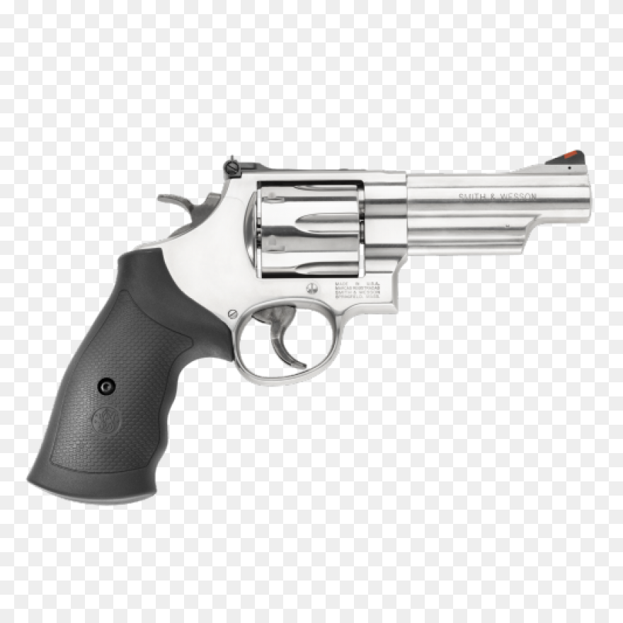 Nickel Revolver Clipart - Large Siz
