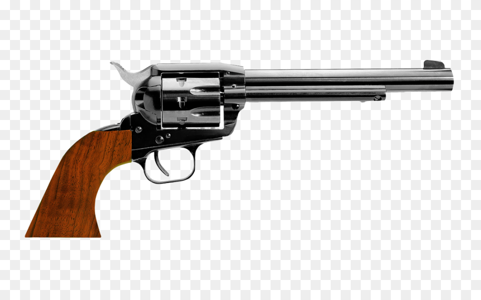 Nickel Revolver Clipart - Large Siz
