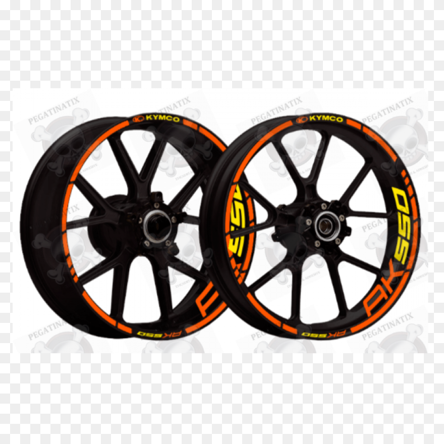 Black Spokes Chrome Nipples Motorcycle - Rims