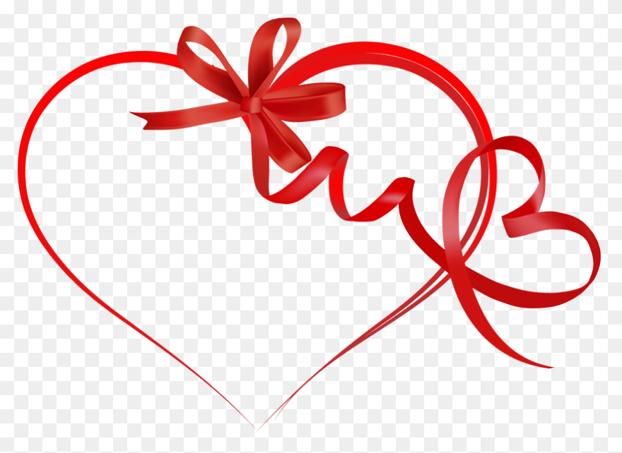 Ribbons And A Heart Clip Art | Hear