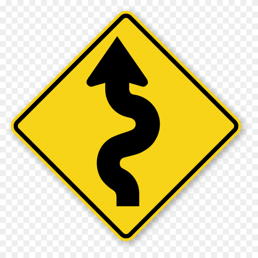 Winding Roads May Be Fun - Road Sign