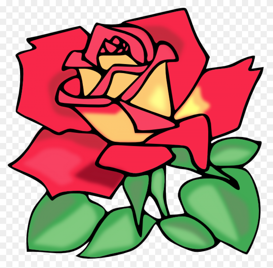 Red Rose Vector Art - Free Clip Art