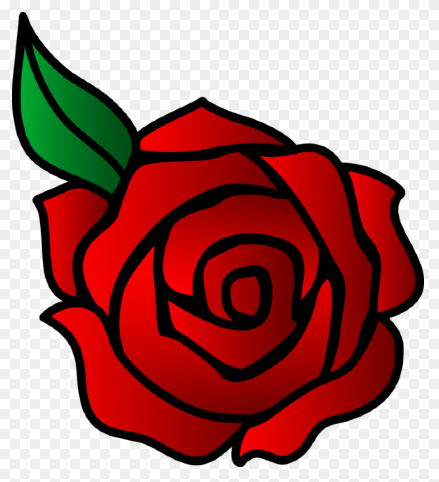 Red Rose Vector Art - Free Clip Art
