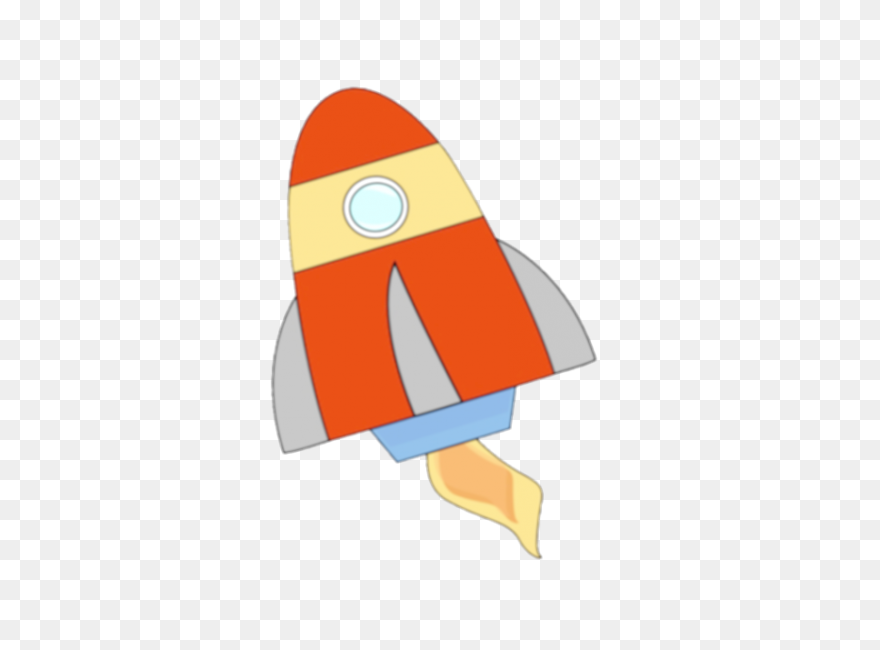 Design Cartoon Red Launch Rocket - Rocket