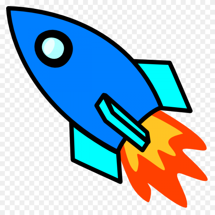 Design Cartoon Red Launch Rocket Sp