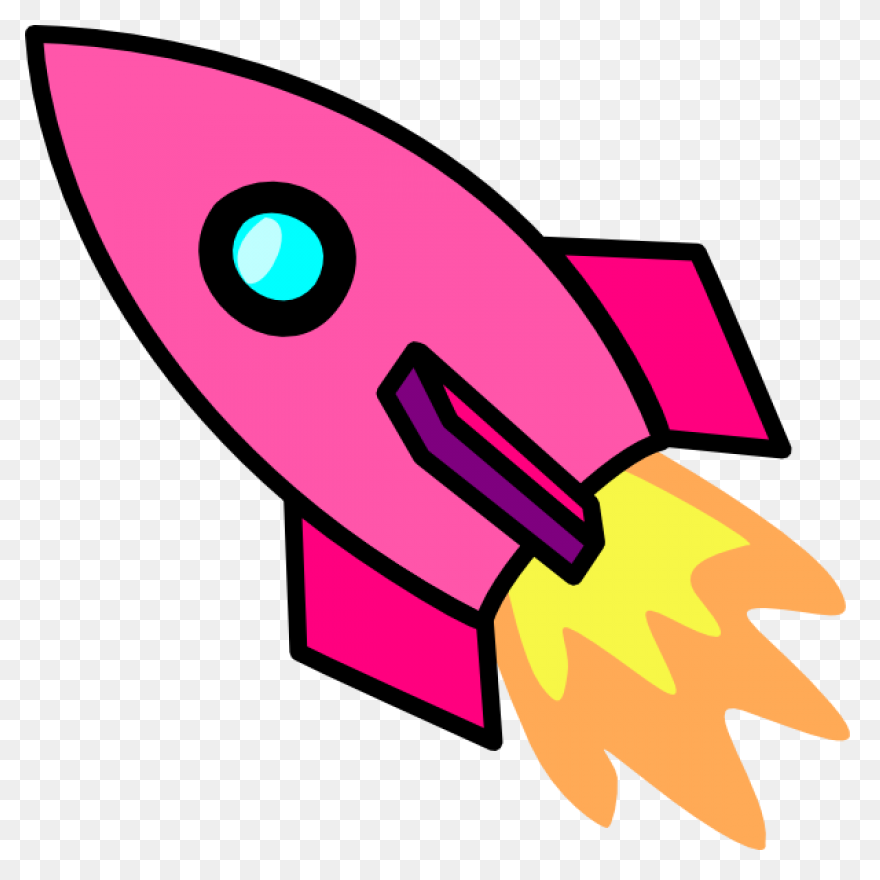 Design Cartoon Red Launch Rocket Sp