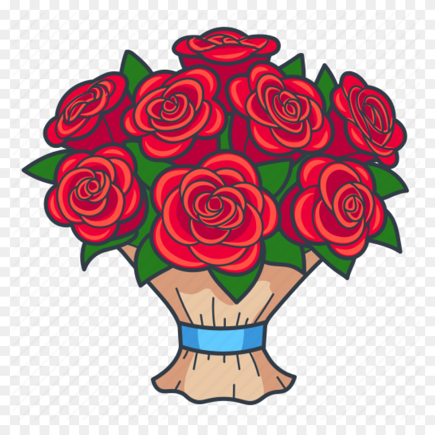 Flower Bouquet Rose Red, White And 
