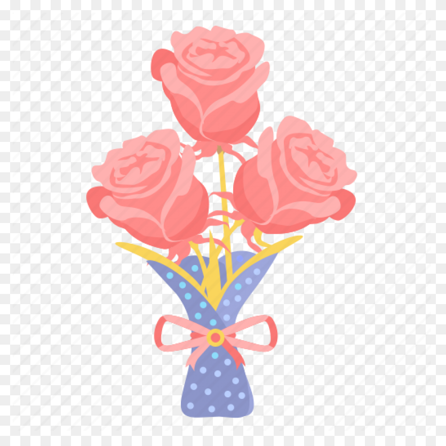 Flower Bouquet Rose Red, White And 
