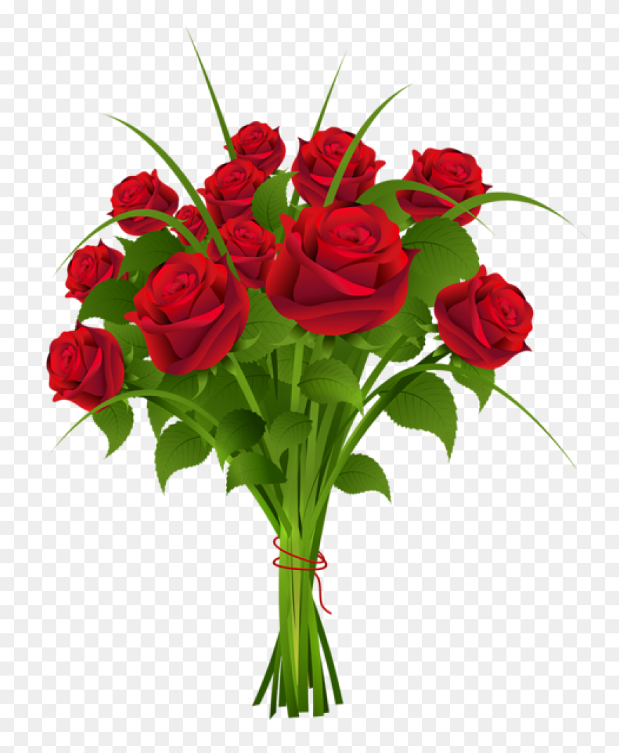 Flower Bouquet Rose Red, White And 