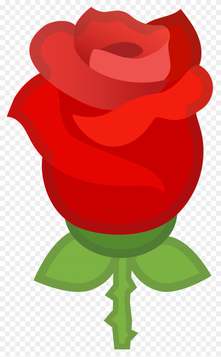 Redrosecartoonclip Artillustrationrose Rosesrose Emoji .com - Rose Emoji