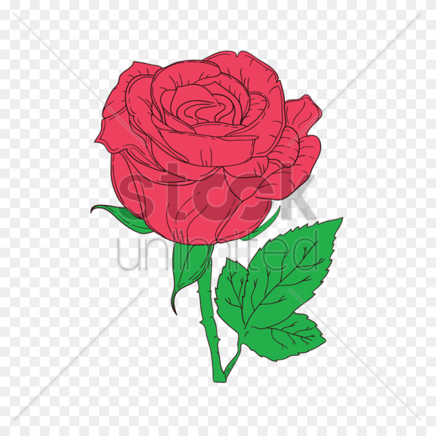 Red Rose Vector Art - Free Clip Art