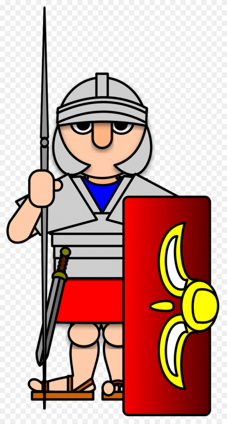 Roman Soldier Behind Shield | Free 