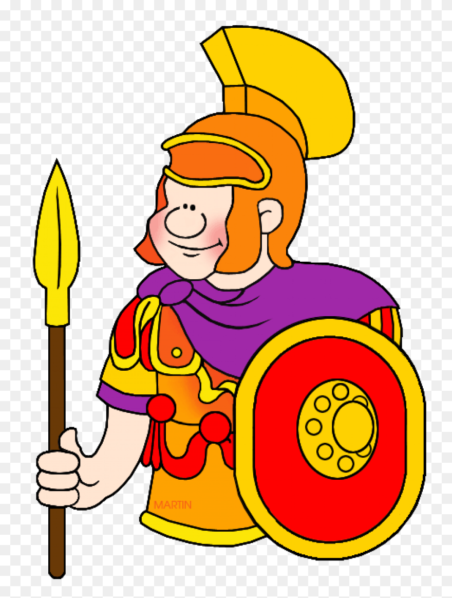 Roman Soldier Behind Shield | Free 